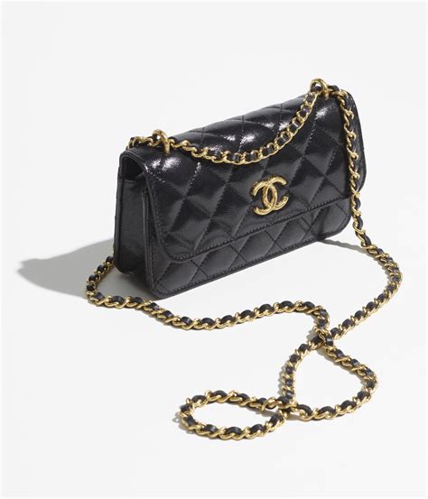 chanel card phone holder|flap phone holder with chain.